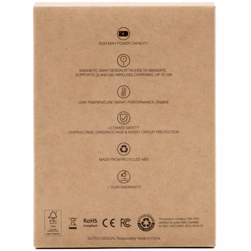 Magnetyczny power bank 5000 mAh BrandCharger Powercharge Air - biały (VB188-02)