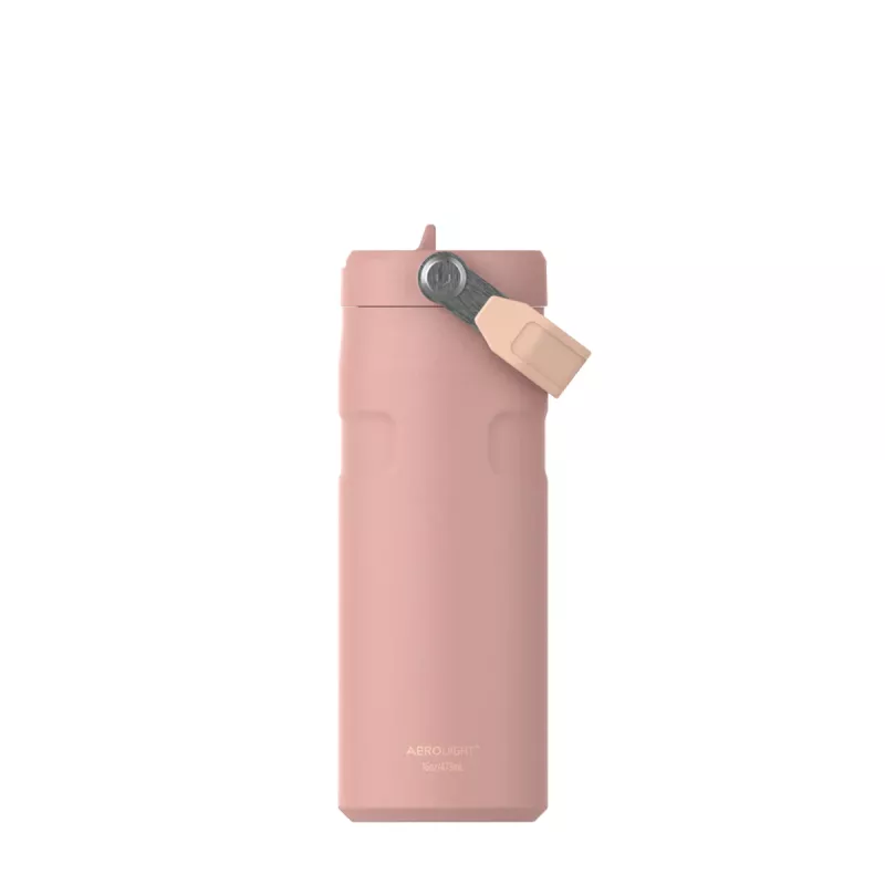 Butelka The IceFlow Bottle Flip Straw 2.0 0.47L - Peach Rose (10121100215)