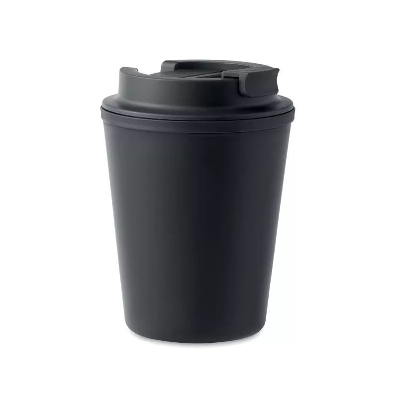 Kubek dwuścienny z PP 300 ml TRIDUS - Czarny (MO6866-03)