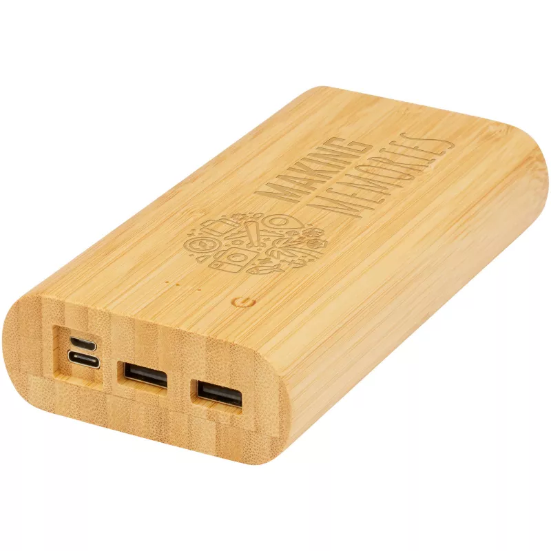 Powerbank Tulda o pojemności 20,000 mAh wykonany z bambusa - Piasek pustyni (12432406)