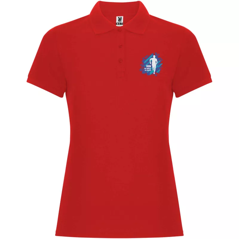 Pegaso Premium koszulka damska polo z krótkim rękawem - Czerwony (R6644-RED)