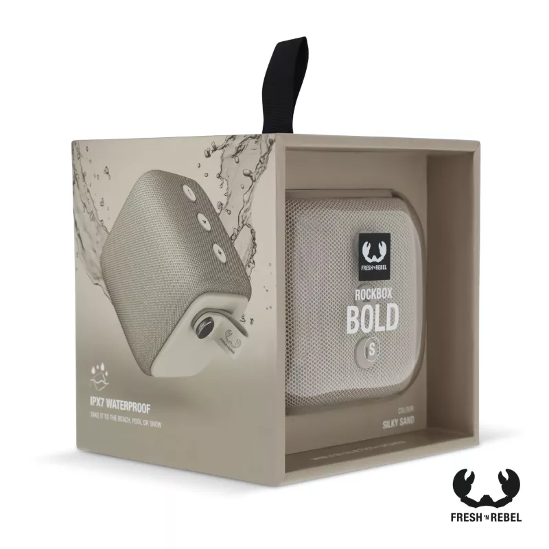 1RB6000 | Fresh 'n Rebel Rockbox Bold S Waterproof TWS Speaker - Beżowy (LT49720-N0087)