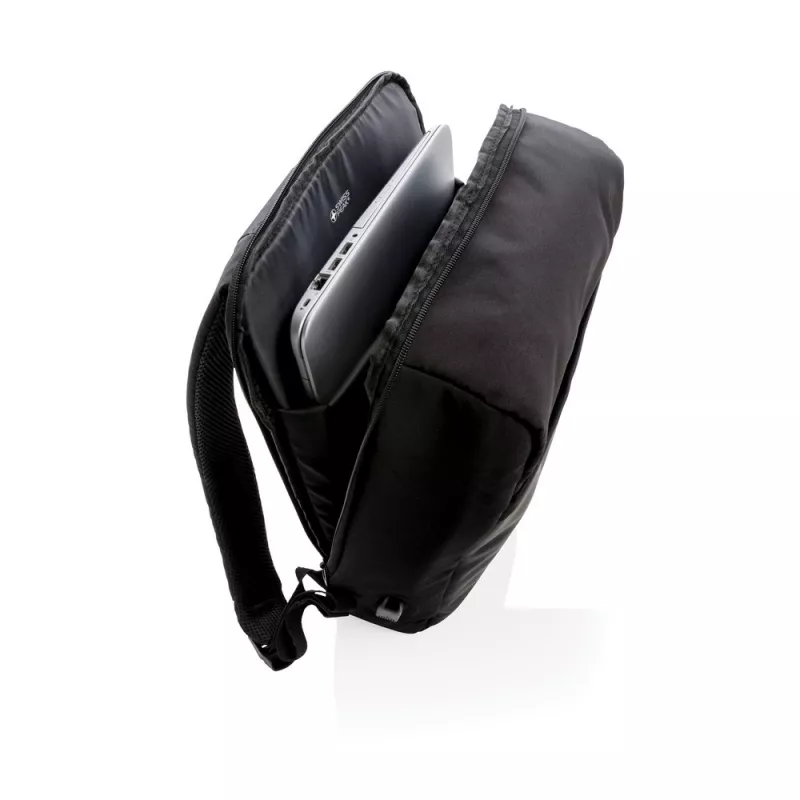 Plecak chroniący przed kieszonkowcami Swiss Peak - czarny (P762.371)
