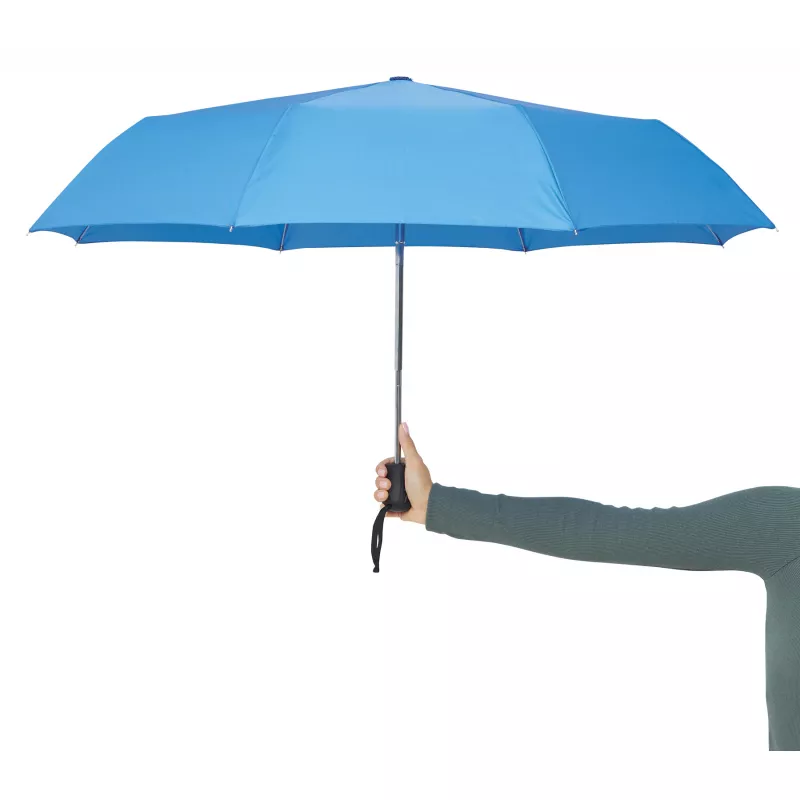 Automatyczny, wiatroodporny, kieszonkowy parasol BORA - błękitny (56-0101281)