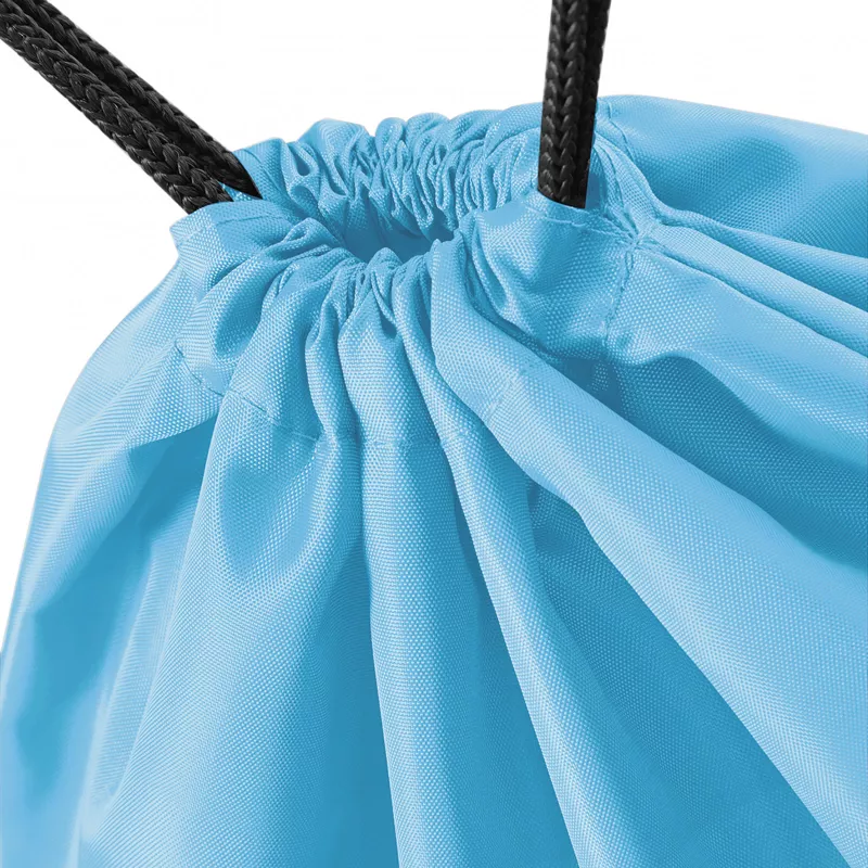 Reklamowy plecak na sznurkach  poliestrowy BagBase BG10, 34 x 45 cm - Surf Blue (BG10-SURF BLUE)