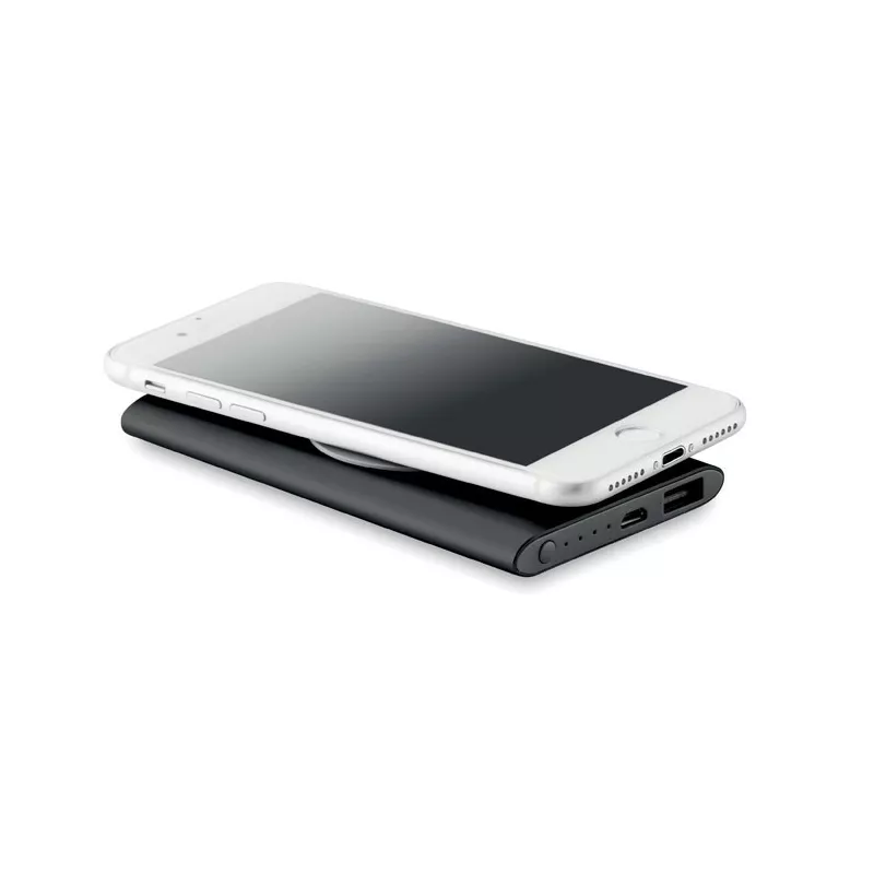 Powerbank bezprzewodowy 4000 mAh POWER&WIRELESS - Czarny (MO9498-03)