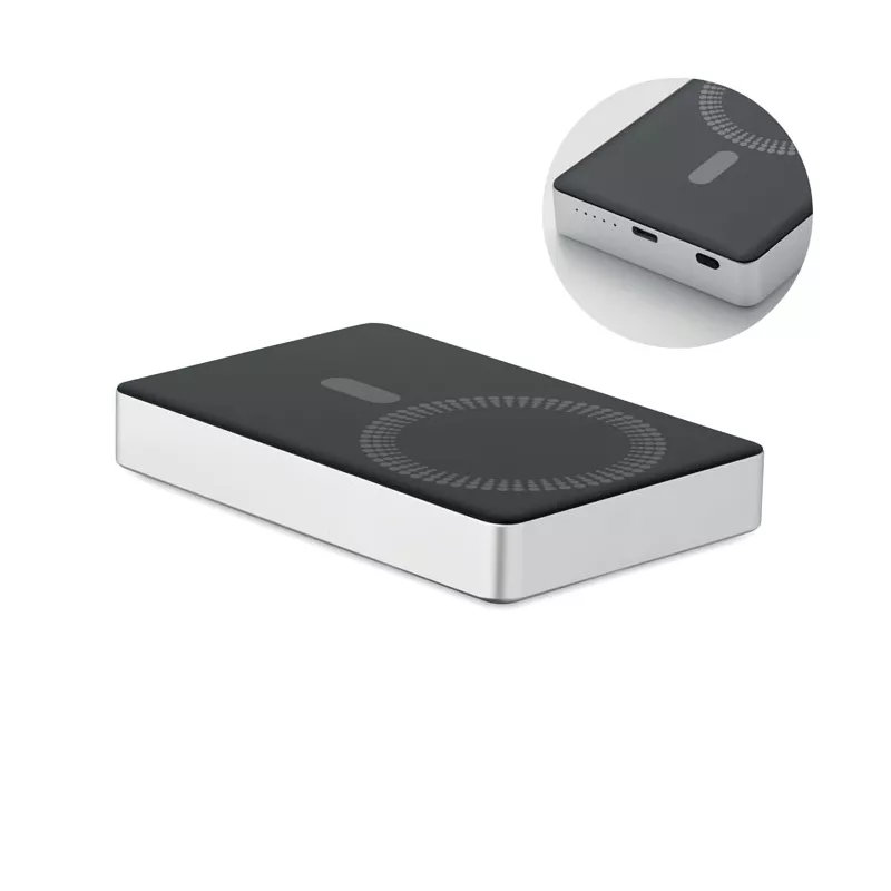 Powerbank bezprzewodowy 10 000 mAh 15W POWERMAG - Srebrny (MO2957-14)