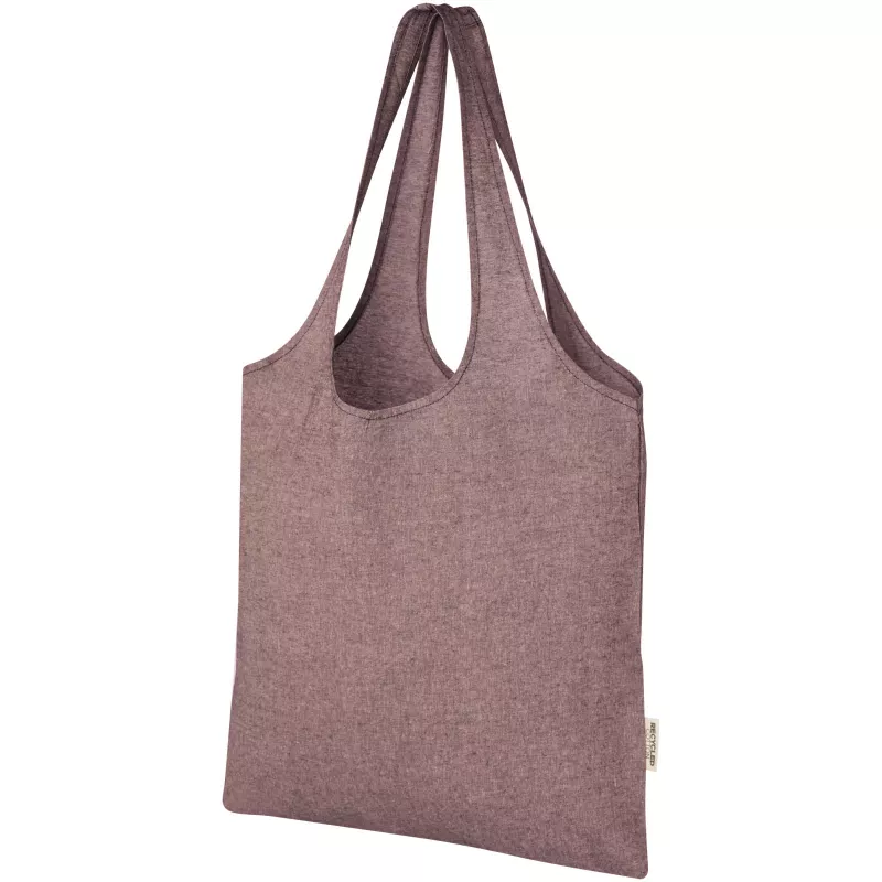 Pheebs modna torba na zakupy o pojemności 7 l z bawełny z recyklingu o gramaturze 150 g/m² - Kasztanowy melanż (12064120)