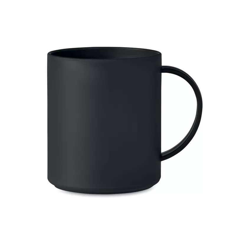 Kubek z PP wielokrotnego użytku 300 ml MONDAY - Czarny (MO6256-03)