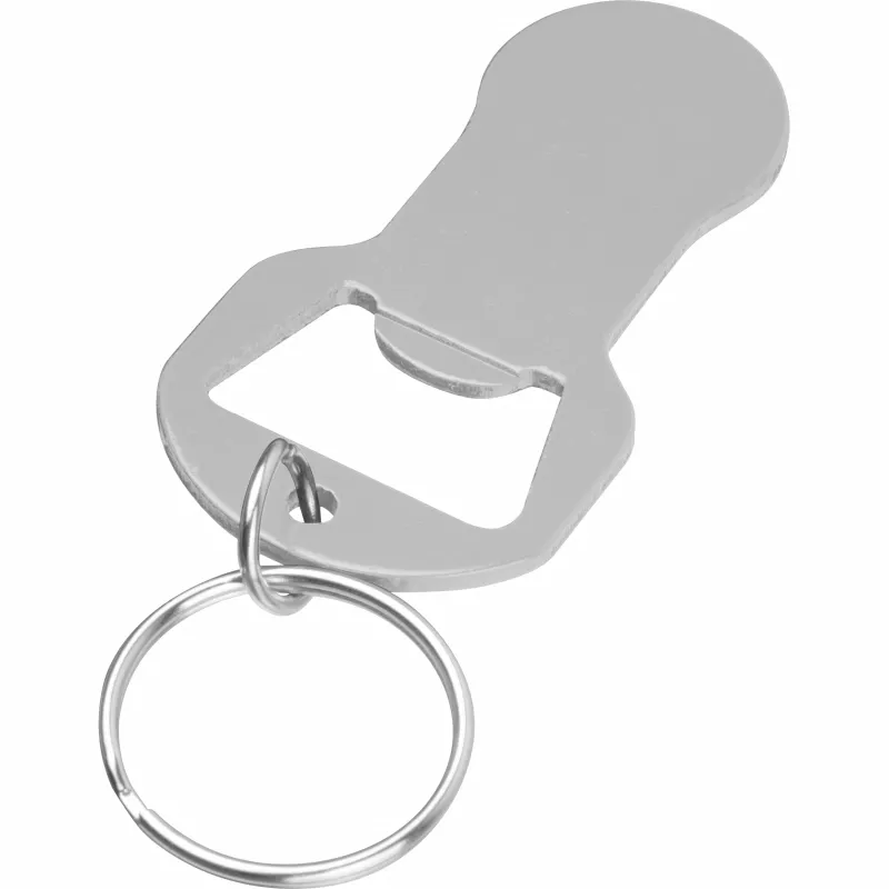 Brelok z otwieraczem do butelek i żetonem do wózka z aluminium z recyklingu OLIWIER - mid blue (9544507)