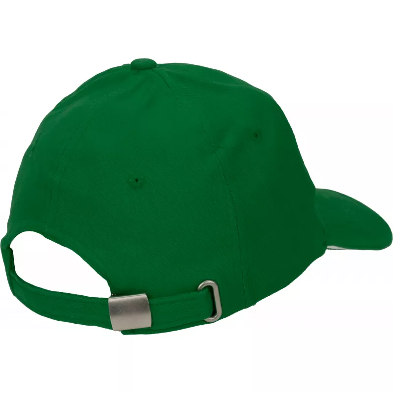 Czapka z daszkiem bawełniana 6 paneli, 260 g/m² CURTIS - zielony (5046609)