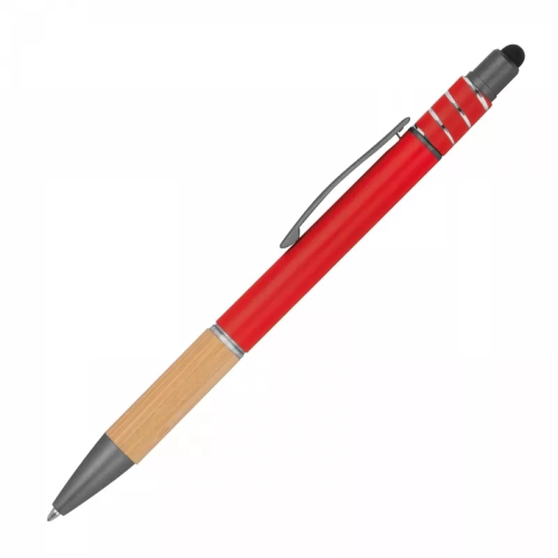 Długopis aluminiowy antystres touch pen MANUELA - czerwony (1387605)