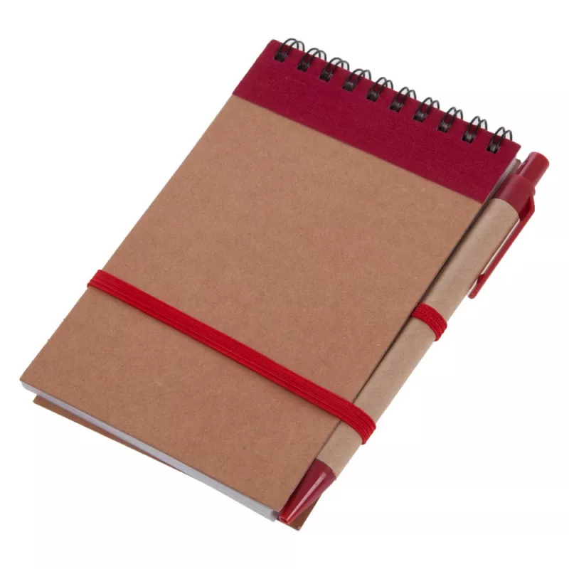 Notatnik ok. A6 z długopisem - czerwony (V2335/A-05)