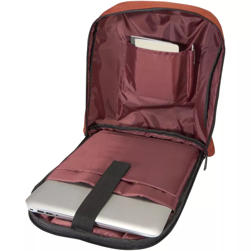 Luma plecak na laptopa z ekranem o przekątnej 15 cali z płótna z recyklingu z certyfikatem GRS o pojemności 10 l - Brick (13011032)