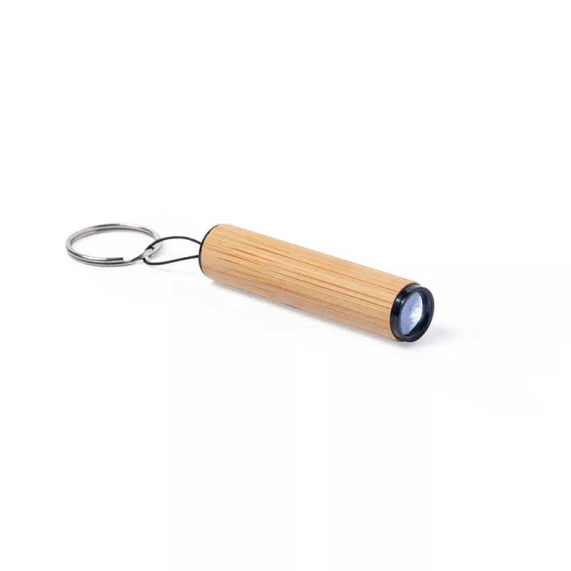Bambusowy brelok do kluczy, lampka LED - drewno (V8293-17)