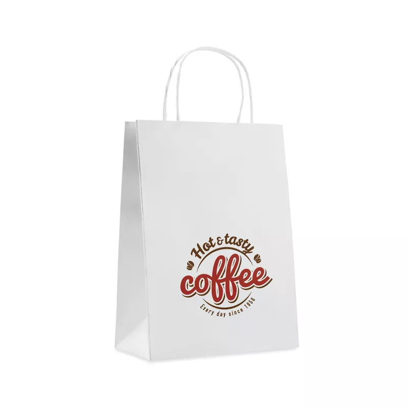 Torba papierowa z recyklingu 150 g/m² PAPER MEDIUM - Bialy (MO8808-06)
