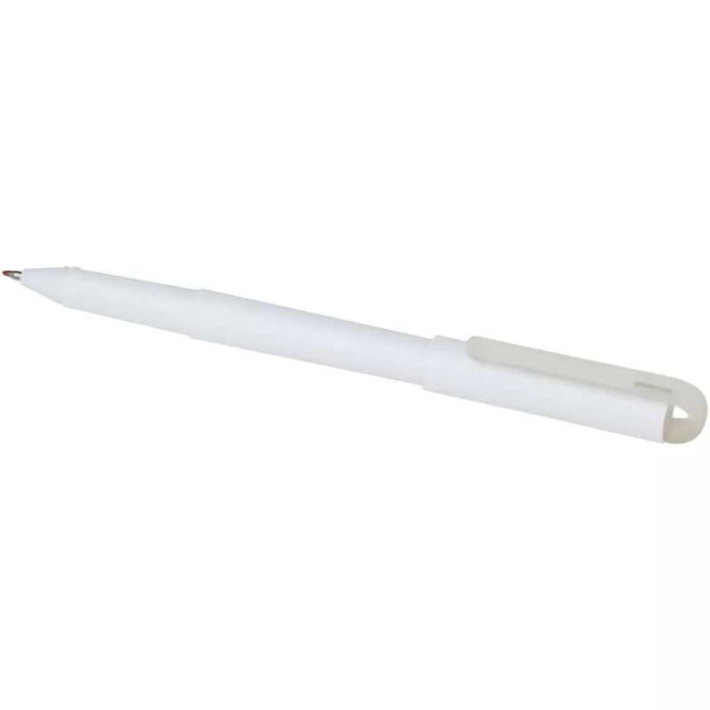 Mauna długopis żelowy z tworzywa PET z recyklingu - Biały (10780901)