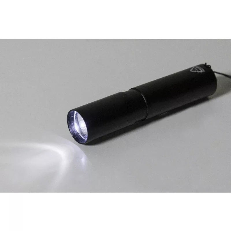Chargelight Tone latarka akumulatorowa z recyklingowanego aluminium - czarny (AP864122-10)