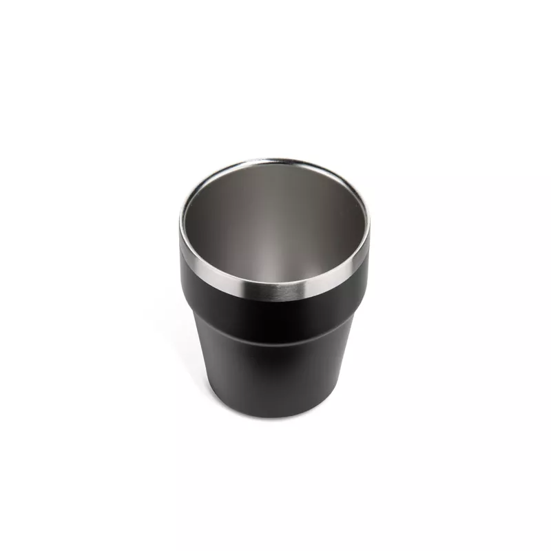 Kubek z recyklingowanej stali nierdzewnej MAKEL 300 ml - czarny (16404-02)