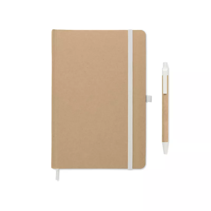 Notes A5 w okładce z kartonu 80 kartek w linię CARATIL - Bialy (MO2396-06)