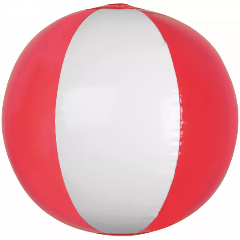 Dmuchana piłka plażowa transparentna średnica 26 cm - czerwony (5091405)