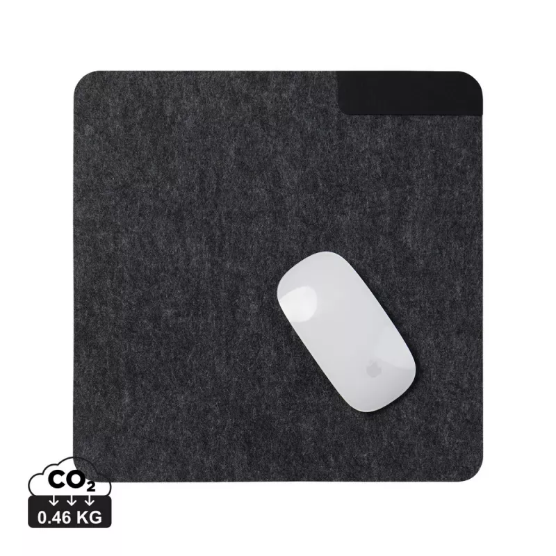 Podkładka pod mysz VINGA Albon 28 x 28 cm, filc z recyklingu - czarny (VG528-03)
