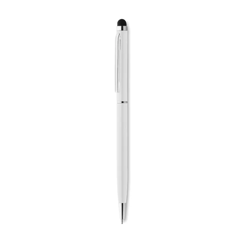 Długopis aluminiowy z rysikiem NEILO TOUCH - Bialy (MO8209-06)