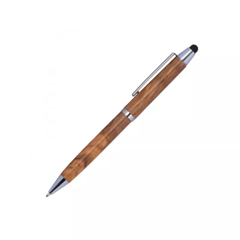 Długopis drewniany touch pen ERFURT - beżowy (149713)