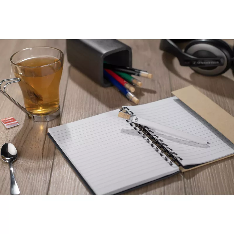 Długopis z odpadów ocean bound OCEANO - biały (19740-01)