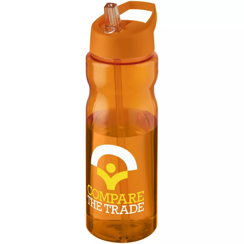 Bidon H2O Base® o pojemności 650 ml z wieczkiem z słomką - Pomarańczowy-Pomarańczowy (21004931)