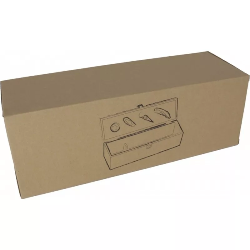 Skrzynka na wino SAINT-ETIENNE - beżowy (318813)