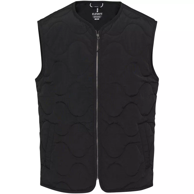 Quartz pikowany bezrękawnik typu unisex z recyklingu z certyfikatem GRS - Czarny (39477-BLACK)
