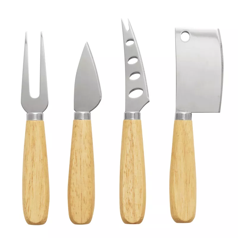 Zestaw sztućców do sera - brązowy, srebrny (56-0307069)