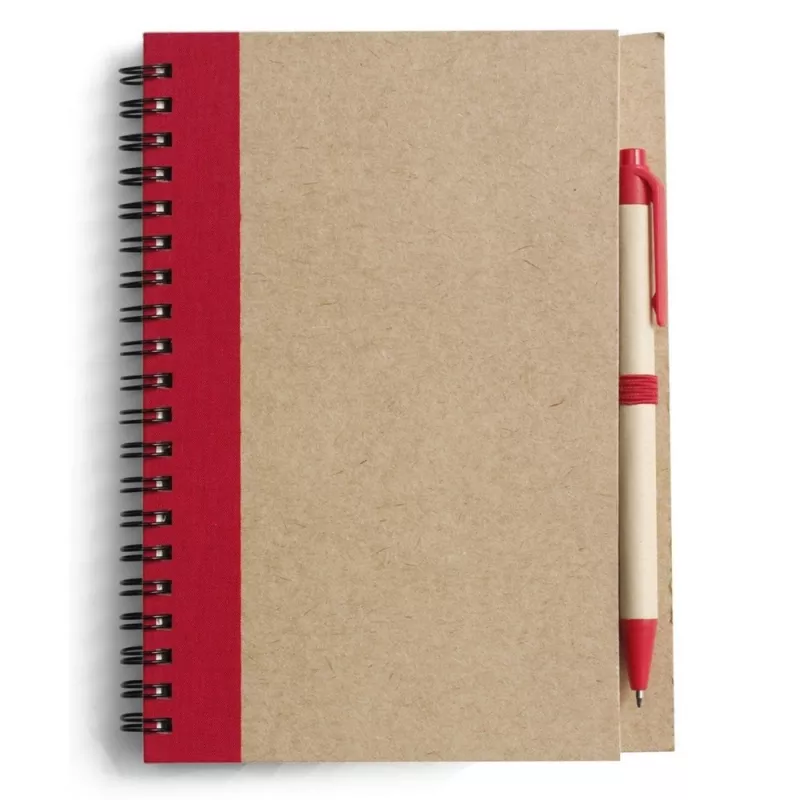 Notatnik ok. A5 z długopisem | Salvatore - czerwony (V2389-05)