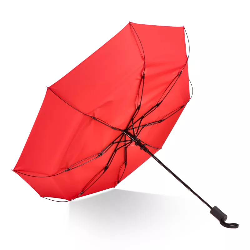 Daintree 190T Pongee 21.5" Składany parasol automatyczny, wiatroodporny - czerwony (LT97116-N0021)
