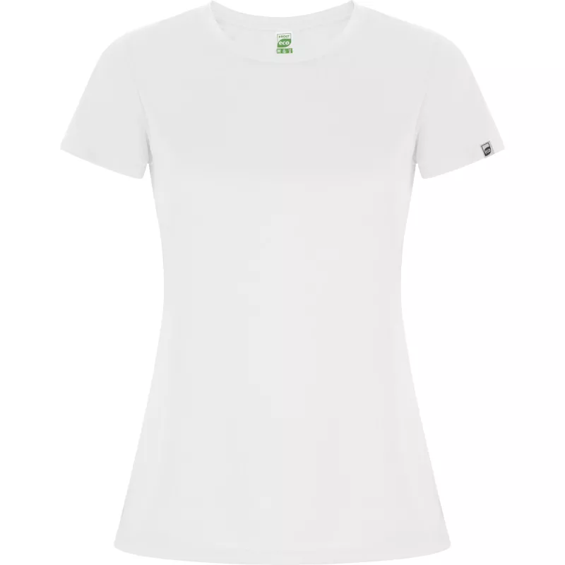 Damska koszulka sportowa poliestrowa 135 g/m² ROLY IMOLA WOMAN 0428 - Biały (R0428-WHITE)