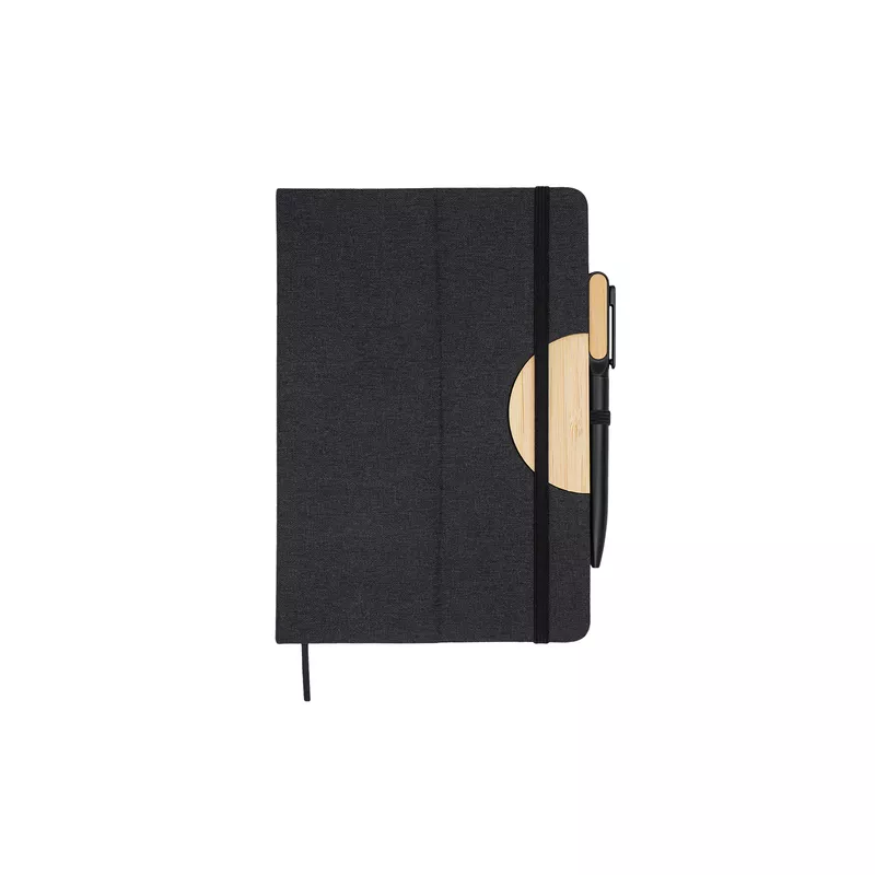 Zestaw notes z długopisem Fold - czarny (R64209.02)