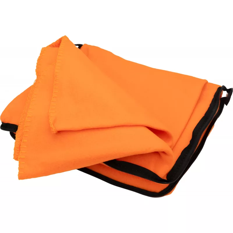 Koc z polaru/poduszka 2w1 RADCLIFF - pomarańczowy (277510)