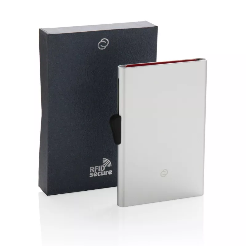 Etui na karty kredytowe C-Secure, ochrona RFID - srebrny (P820.492)