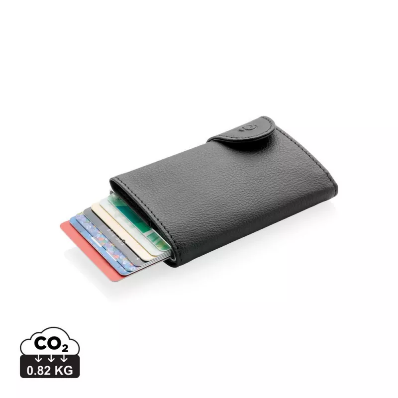 Etui na karty kredytowe i portfel C-Secure, ochrona RFID - czarny, srebrny (P850.511)