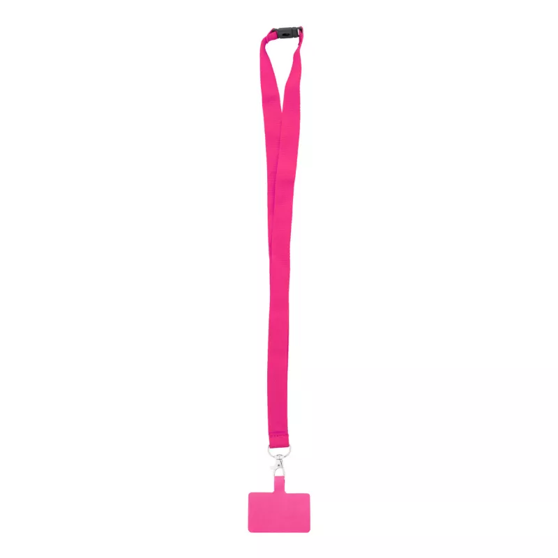 Revent Call smycz RPET z uchwytem na telefon - fuksji (AP800580-25)