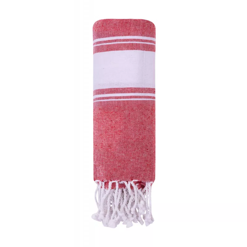 Ręcznik plażowy 90 x 180 cm Botari 80% bawełny / 20% poliestru - czerwony (AP733851-05)