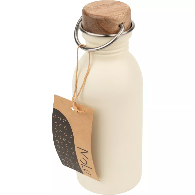 Butelka stalowa z recyklingu IBIZA MoLu 500 ml - biały (398006)