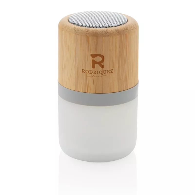 Głośnik bezprzewodowy 3W, lampka - biały (P329.343)