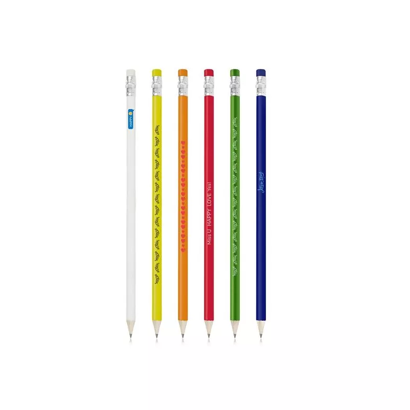 Ołówek reklamowy z gumką - Czerwony (IP29008452)