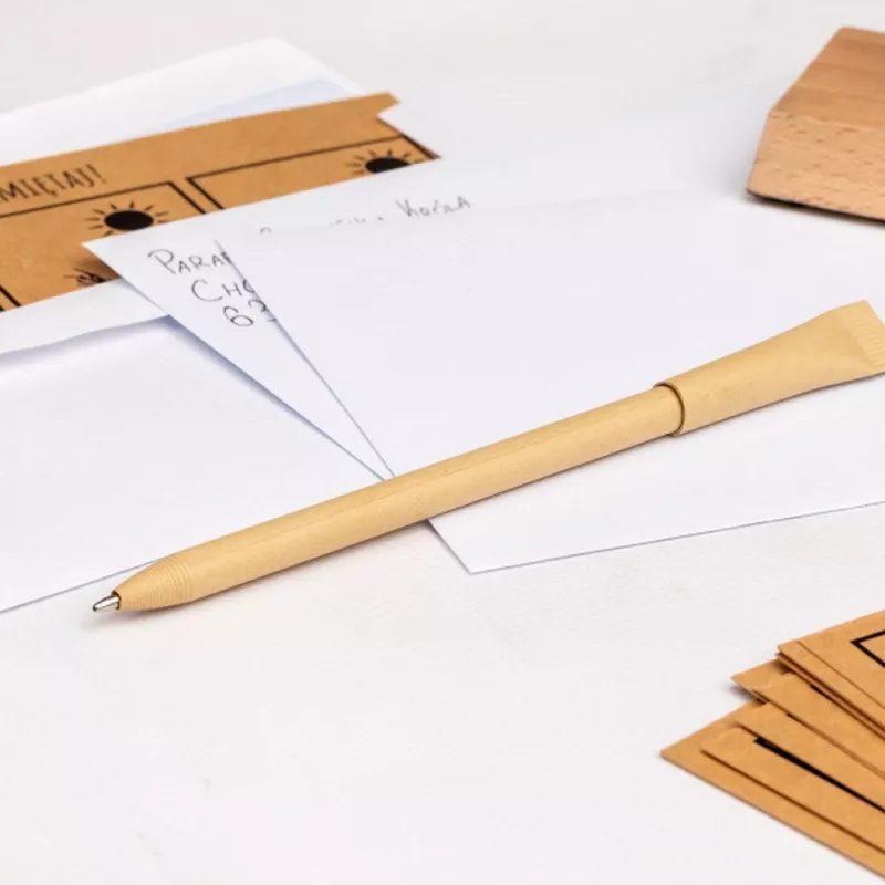 Długopis tekturowy z recyklingu DIEGO - brązowy (1086601)