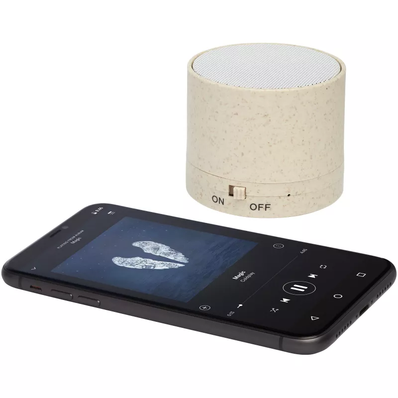 Głośnik Bluetooth® Kikai ze słomy pszenicznej - Beżowy (12413802)