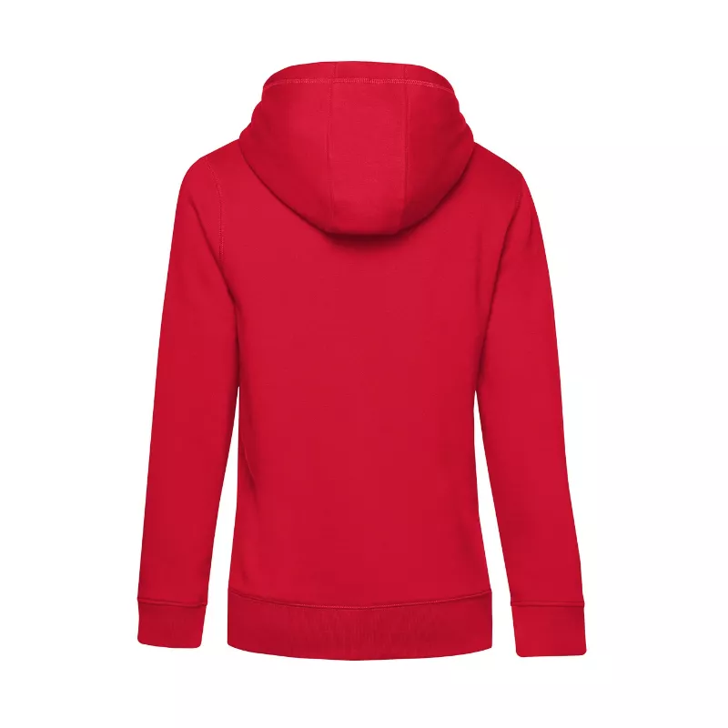 Bluza damska na zamek z kapturem B&C Queen Zipped Hood - Red (004) (WW03Q-RED)