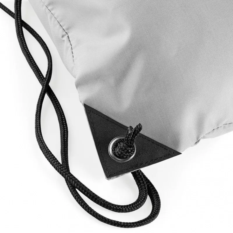 Reklamowy plecak na sznurkach  poliestrowy BagBase BG10, 34 x 45 cm - Silver (BG10-SILVER)
