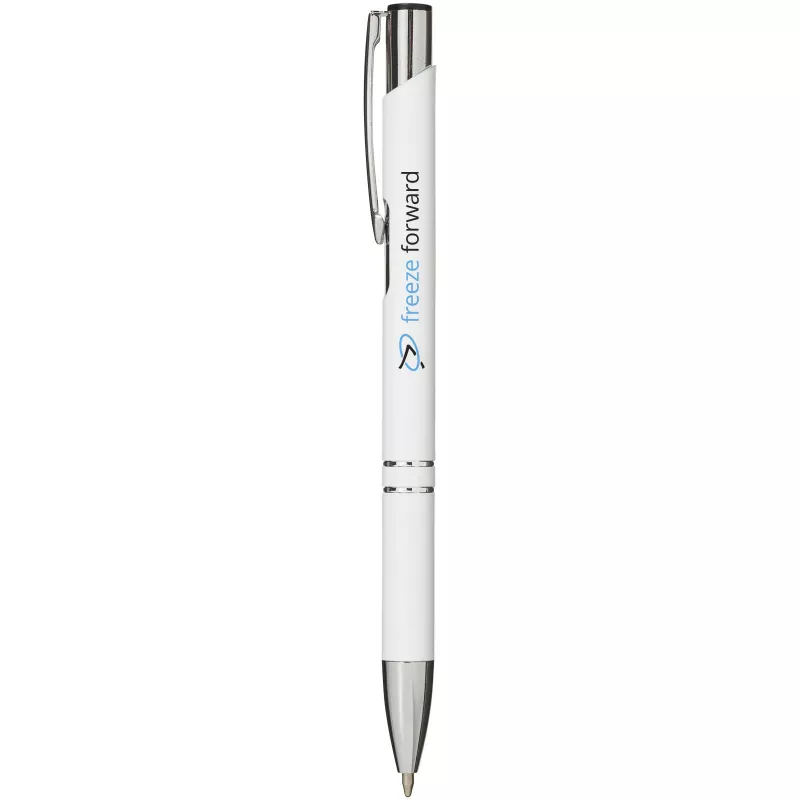 Aluminiowy długopis automatyczny Moneta - Biały (10710501)